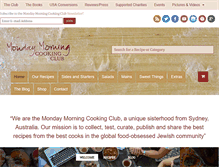 Tablet Screenshot of mondaymorningcookingclub.com.au